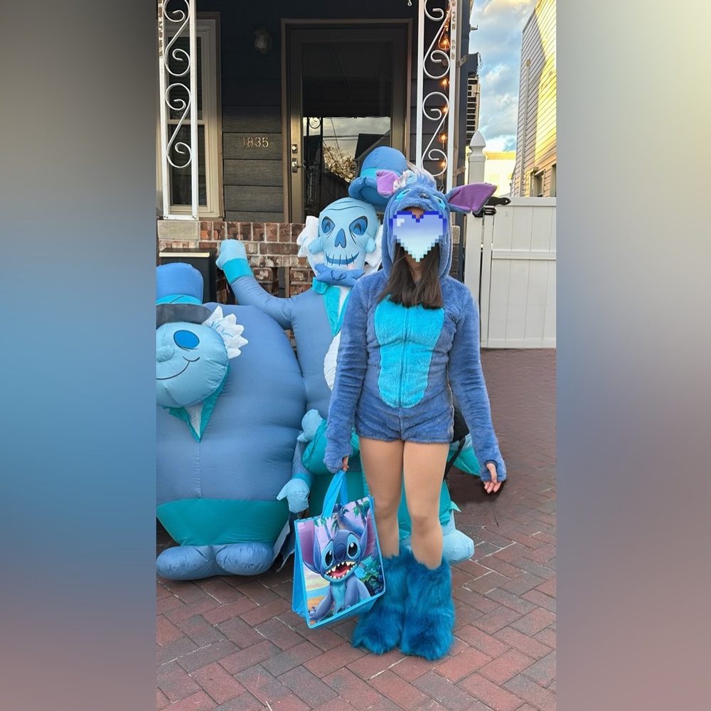 Stitch Costume women XXS plus Free bag. Boots sold separately